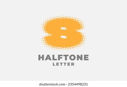 diseño de logotipo de vector de semitono de letra S