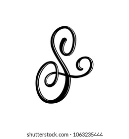 LETTER S. HAND LETTERING. LOGO LETTER S
