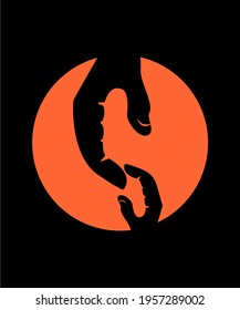 Letter S from hand logo design for company