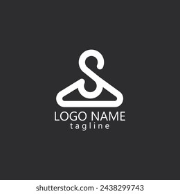 letter S hanger logo design vector