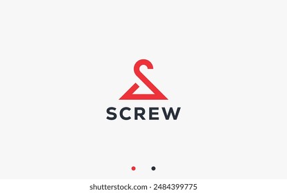 letter s with hanger logo design vector silhouette illustration