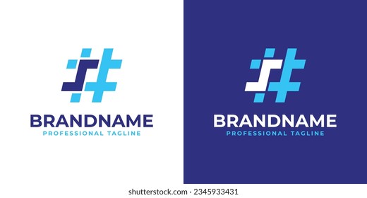 Letter S Hashtag Logo, suitable for any business with S initial.