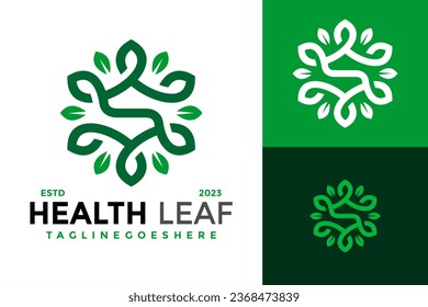 Letter S Health Leaf Logo design vector symbol icon illustration
