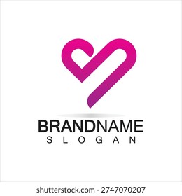 Letter S Heart Shape Logo Design. Heart letter s initial logo