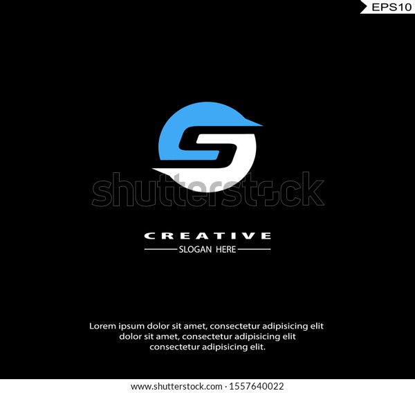 Letter S helmet Logo icon\
monogram design. Vector graphic design template element. black\
background.