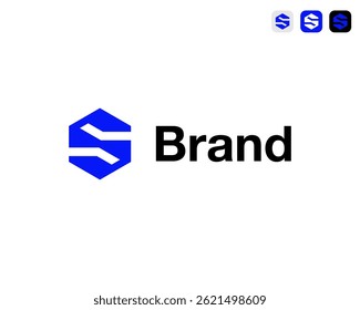 Letra S Hexágono Abstrato Moderno Geométrico Para Tecnologia De Segurança Vetor Logo Design Ilustração
