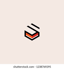 letter S hexagon logo