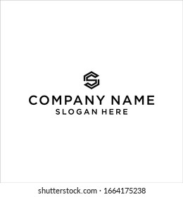 letter s hexagon logo design vector illustration template