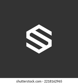 letter s hexagon logo design vector illustration template
