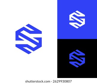 Letter S Hexagon Modern Geometric For Cyber Security Technology Vector Logo Design Illustration