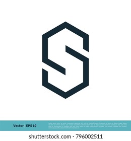 Letter S Hexagon Shape Infinity Icon Vector Logo Template Illustration Design. Vector EPS 10.