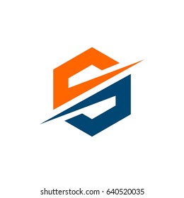 Letter S Hexagon Shape Logo Illustration Design. Vector EPS 10.