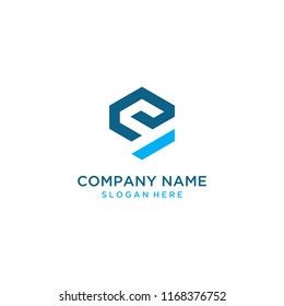 Letter S hexagonal logo design