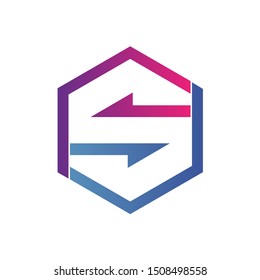 Letter S Hexagonal Logo Design