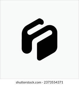 Letter S hexagonal shape flat monogram modern brand unique logo