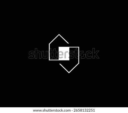 letter s home up down clean logo