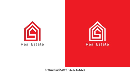 Letter S Home Logo Concept sign icon symbol Design. Real Estate Logo.