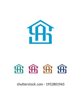 Letter s a home Logo Design vector template, Real estate s a logo design. s letter home logo