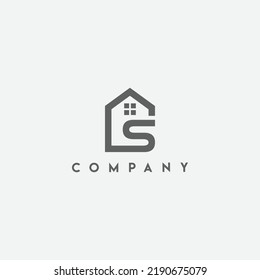 letter s home logo design