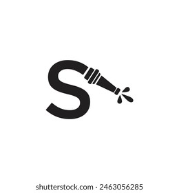 Letter S Hose Fire logo icon vector template.eps