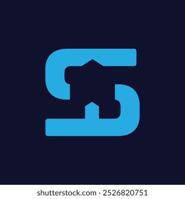 Letter S with house Combination