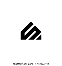 Letter S House Logo Design 