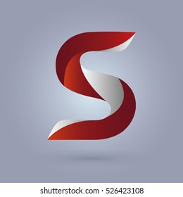 Letter S icon design and elegant typographic concept icon. white line