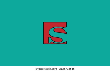 Letter S icon design with square outline. Creative modern letters icon, Premium vector illustration.