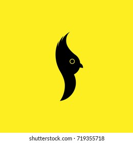 letter S icon logo with bird illustration, vector logo symbol
