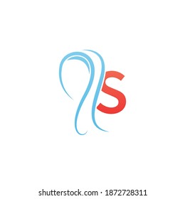Letter S icon logo combined with hijab icon design template