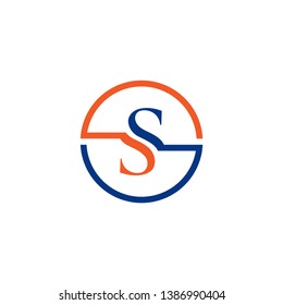  letter S icon logo design template circle