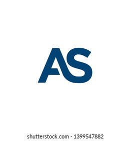 letter A S icon logo design concept