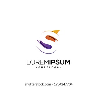 letter s icon logo design template