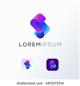 letter S icon logo ready to use