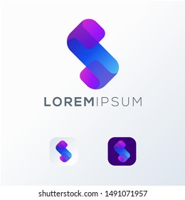 letter S icon logo ready to use