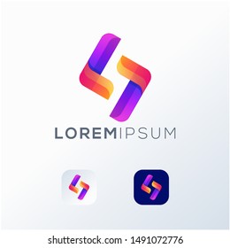 letter S icon logo ready to use