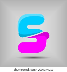 Letter S icon and logo template. New design and elegant typographic concept. fresh Colour. File EPS.