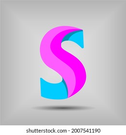 Letter S icon and logo template. New design and elegant typographic concept. Two Colour. File EPS.