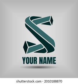Icono de letra S y plantilla de logotipo. Nuevo diseño y elegante concepto tipográfico. Dos colores. Archivo EPS.