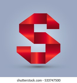 Letter S icon and logo template.  design and elegant typographic. gradient red