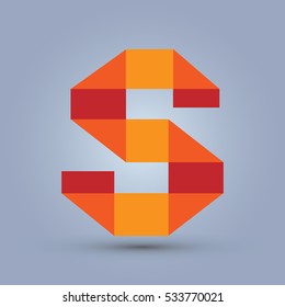 Letter S icon and logo template. Flat design and elegant typographic.