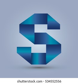 Letter S icon and logo template.  design and elegant typographic. gradient blue