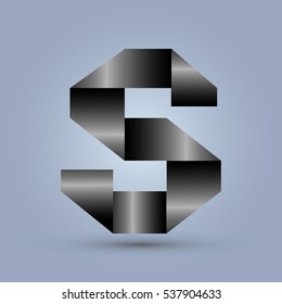 Letter S icon and logo template.  design and elegant typographic. gradient black