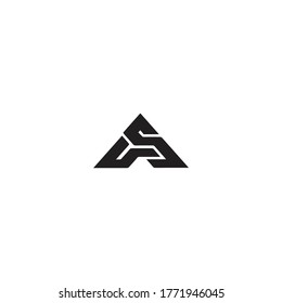 letter A S icon, vector illustration on white background. 