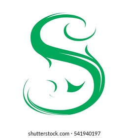  letter s with indonesia ethnic traditional pattern