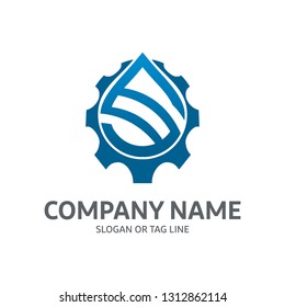 Letter S. industry simple icon technology
