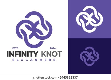 Letter S Infinity Knot Creative logo design vector symbol icon illustration