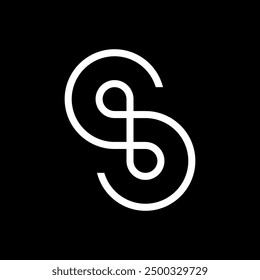 Letter S unendliche Linie minimales Logo-Design