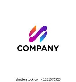 letter s infinity logo concept vector