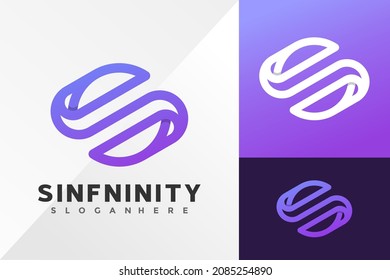 Letter S Infinity Logo Design Vector illustration template